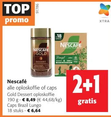 Promotie: Nescafé Gold Dessert oploskoffie