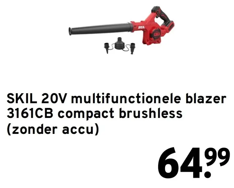 Aanbieding: 20V multifunctionele blazer 3161CB compact brushless (zonder accu)