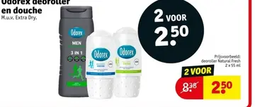 Aanbieding: Odorex deoroller en douche