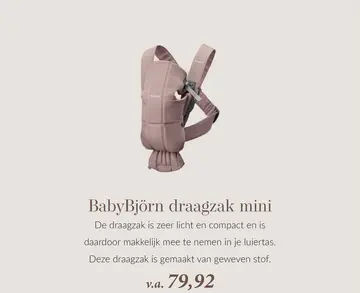 Aanbieding: BabyBjörn draagzak mini