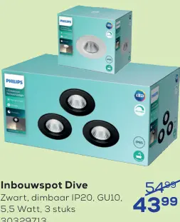 Promotie: Inbouwspot Dive