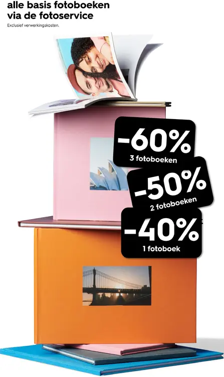 Aanbieding: Basis fotoboeken via de fotoservice