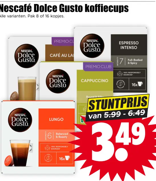 Aanbieding: Nescafé Dolce Gusto koffiecups