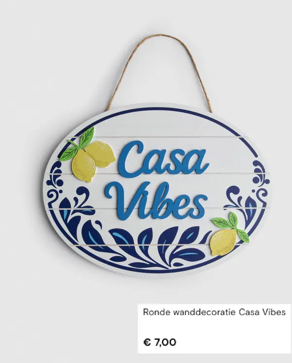 Promotie: Ronde wanddecoratie Casa Vibes