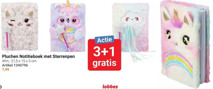 Aanbieding: Pluchen Notitieboek met Sterrenpen