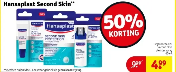 Aanbieding: Hansaplast Second Skin