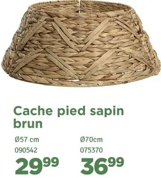 Offre: Cache pied sapin brun