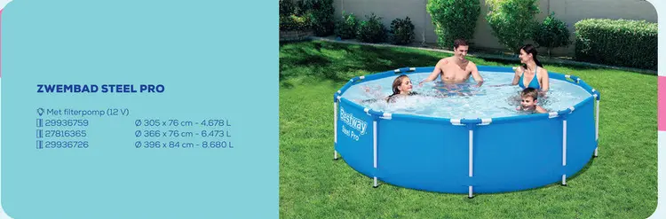 Promotie: Zwembad steel pro