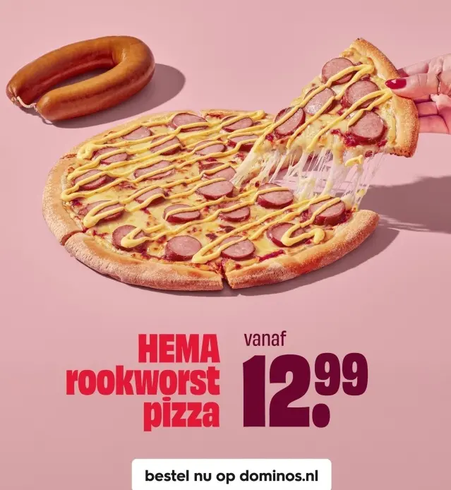 Aanbieding: rookworst pizza
