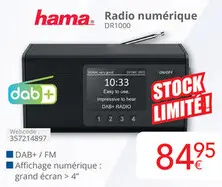 Offre: Radio numérique DR1000