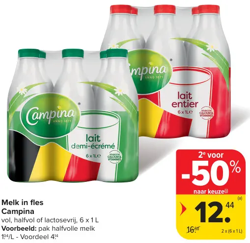 Aanbieding: Melk in fles