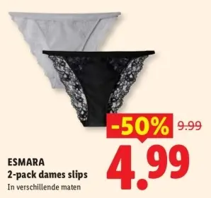 Aanbieding: 2-pack dames slips