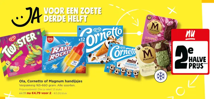 Promotie: Ola, Cornetto of Magnum handijsjes