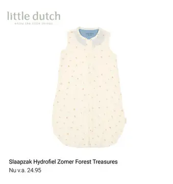 Aanbieding: Slaapzak Little Dutch Zomer Hydrofiel Forest Treasures 70cm