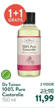 Aanbieding: De Tuinen 100% Pure Castorolie