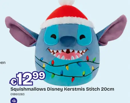 Promotie: Squishmallows Disney Kerstmis Stitch