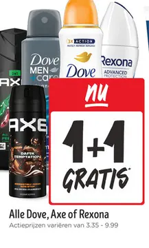 Aanbieding: Alle Dove, Axe of Rexona