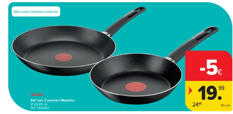 Aanbieding: Set van 2 pannen Maestro