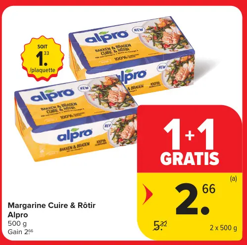 Offre: Margarine Cuire & Rôtir
