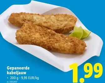 Promotie: Gepaneerde kabeljauw