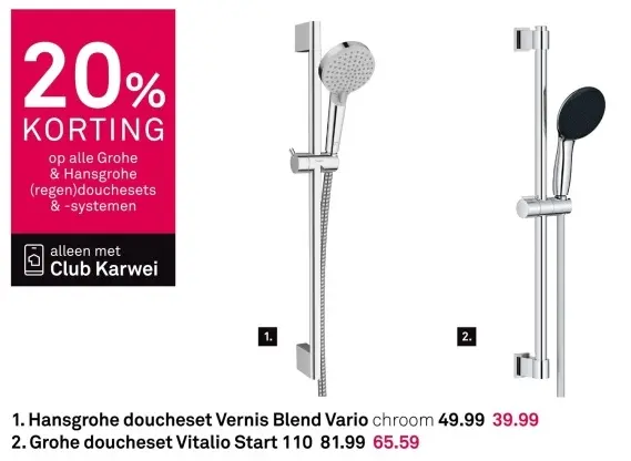 Aanbieding: Doucheset Vernis Blend Vario of Vitalio Start 110