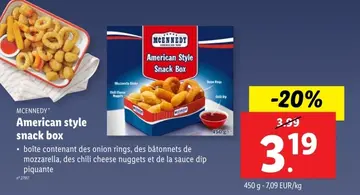 Offre: American style snack box