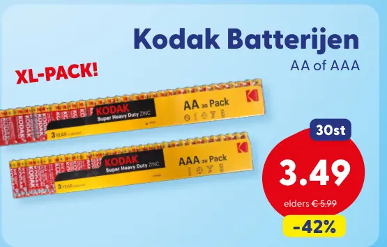 Aanbieding: Kodak Batterijen