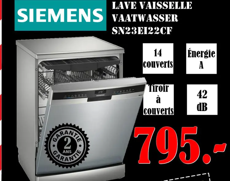 Offre: Lave vaisselle vaatwasser