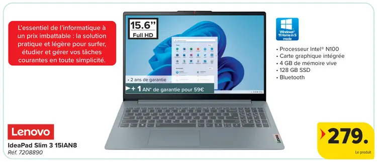 Offre: IdeaPad Slim 3 15IAN8