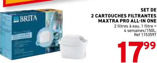 Offre: 2 cartouches filtrantes maxtra pro all-in one