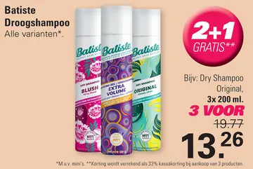 Aanbieding: Batiste Droogshampoo