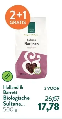 Aanbieding: Biologische Sultana Rozijnen