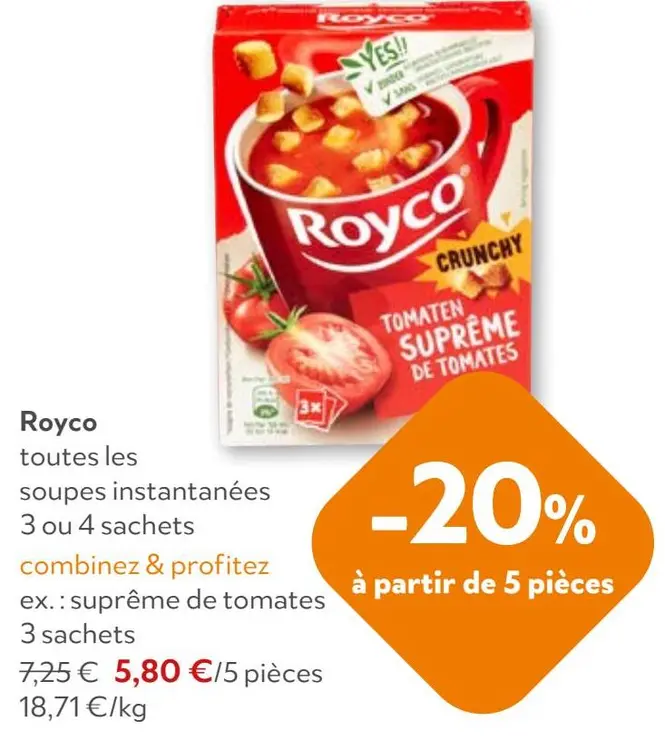 Offre: Toutes les soupes instantanées