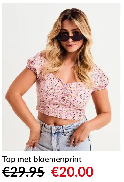 Promotie: Top met bloemenprint