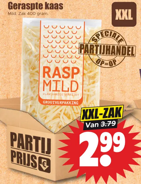 Aanbieding: Geraspte kaas