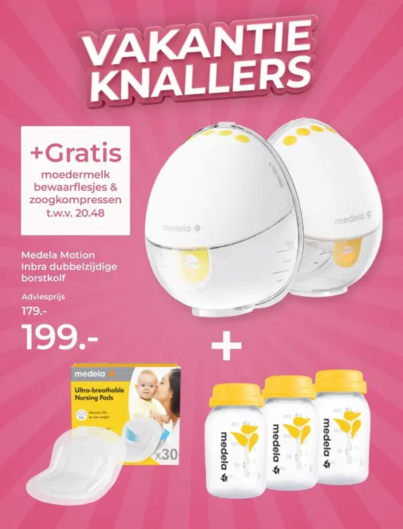Aanbieding: Medela Motion Inbra dubbelzijdige borstkolf