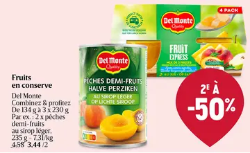 Offre: Fruits en conserve