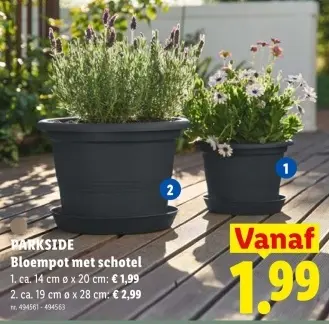 Promotie: Bloempot met schotel