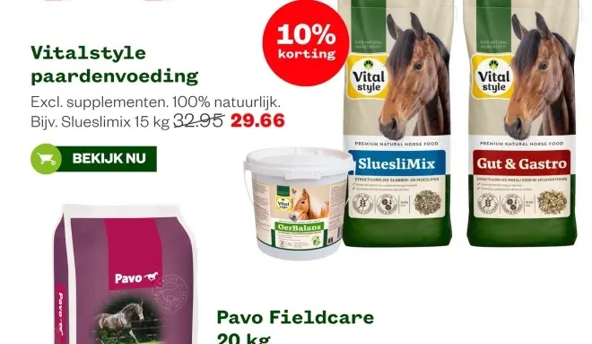 Aanbieding: Vitalstyle paardenvoeding Bijv. Slueslimix
