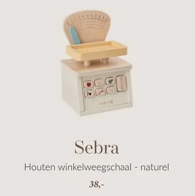 Aanbieding: Houten winkelweegschaal - naturel