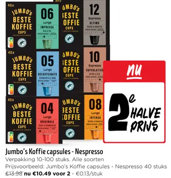 Aanbieding: Jumbo's Koffie capsules - Nespresso