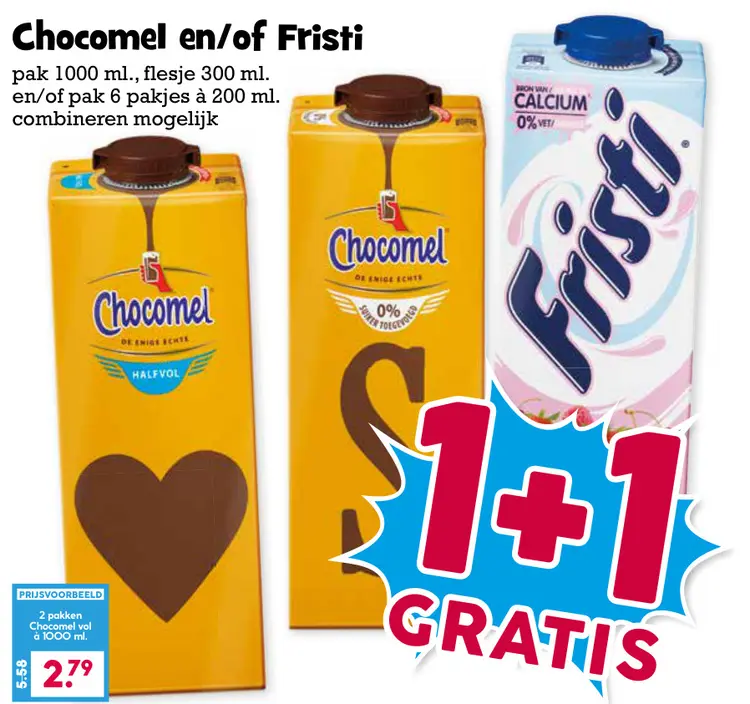 Aanbieding: Chocomel en/of Fristi