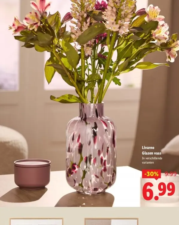 Aanbieding: Glazen vaas