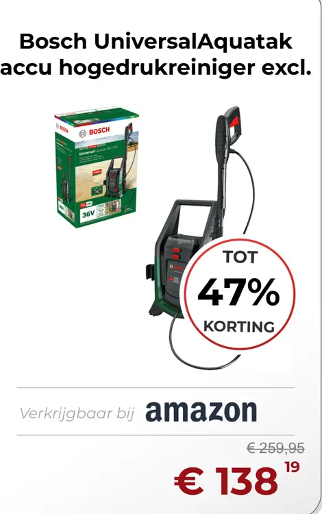 Aanbieding: UniversalAquatak accu hogedrukreiniger