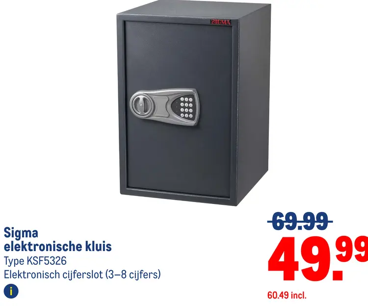 Aanbieding: elektronische kluis