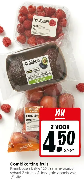 Aanbieding: Frambozen, avocado, Jonagold appels
