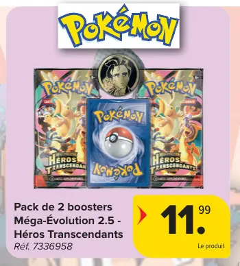 Offre: Pack de 2 boosters Méga-Évolution 2.5 - Héros