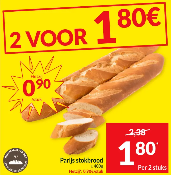 Promotie: Parijs stokbrood