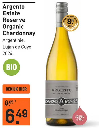 Aanbieding: Argento Estate Reserve Organic Chardonnay 75CL