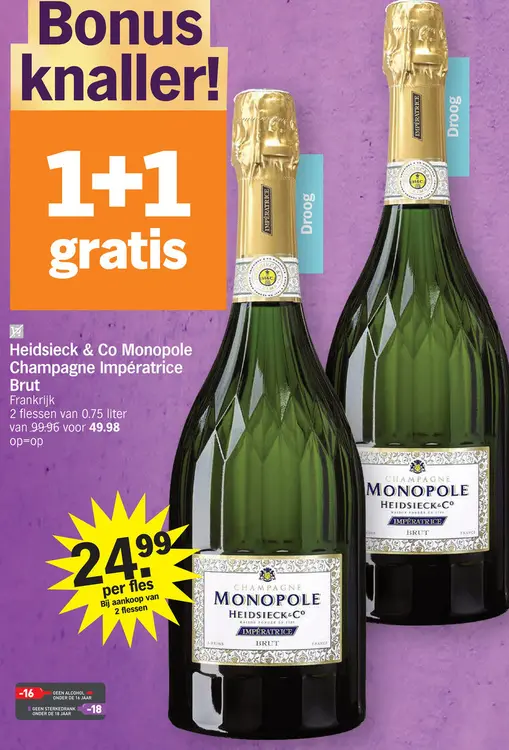 Promotie: Heidsieck & Co Monopole Champagne Impératrice